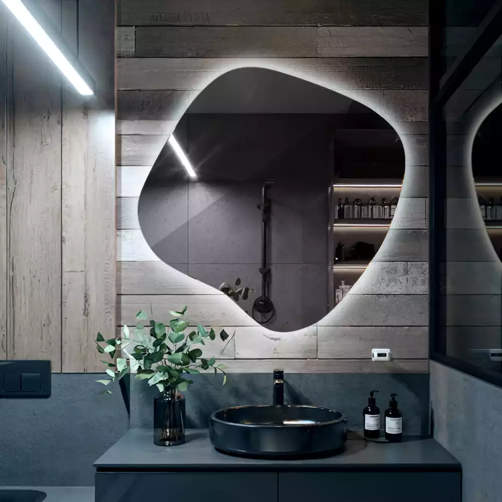 con iluminación LED única Espejo mancha