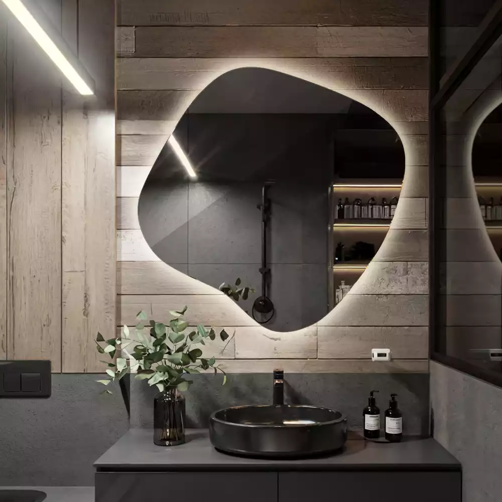 con iluminación LED única Espejo mancha