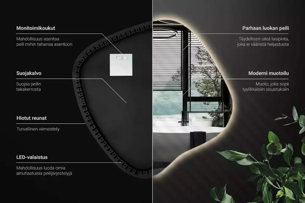 con iluminación LED única Espejo mancha