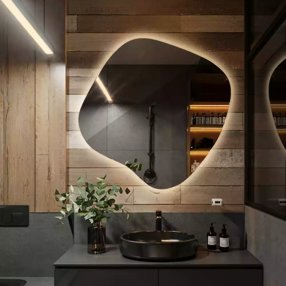 con iluminación LED única Espejo mancha