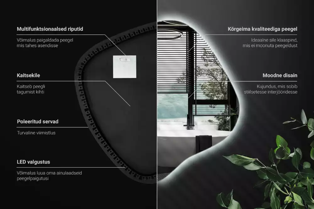 con iluminación LED única Espejo mancha