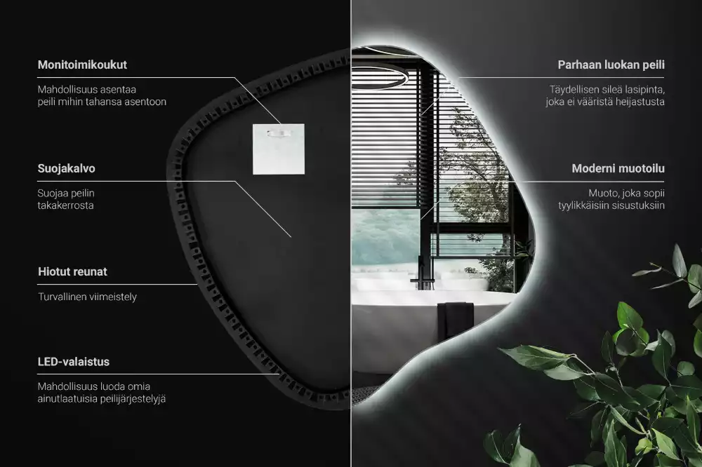 con iluminación LED única Espejo mancha