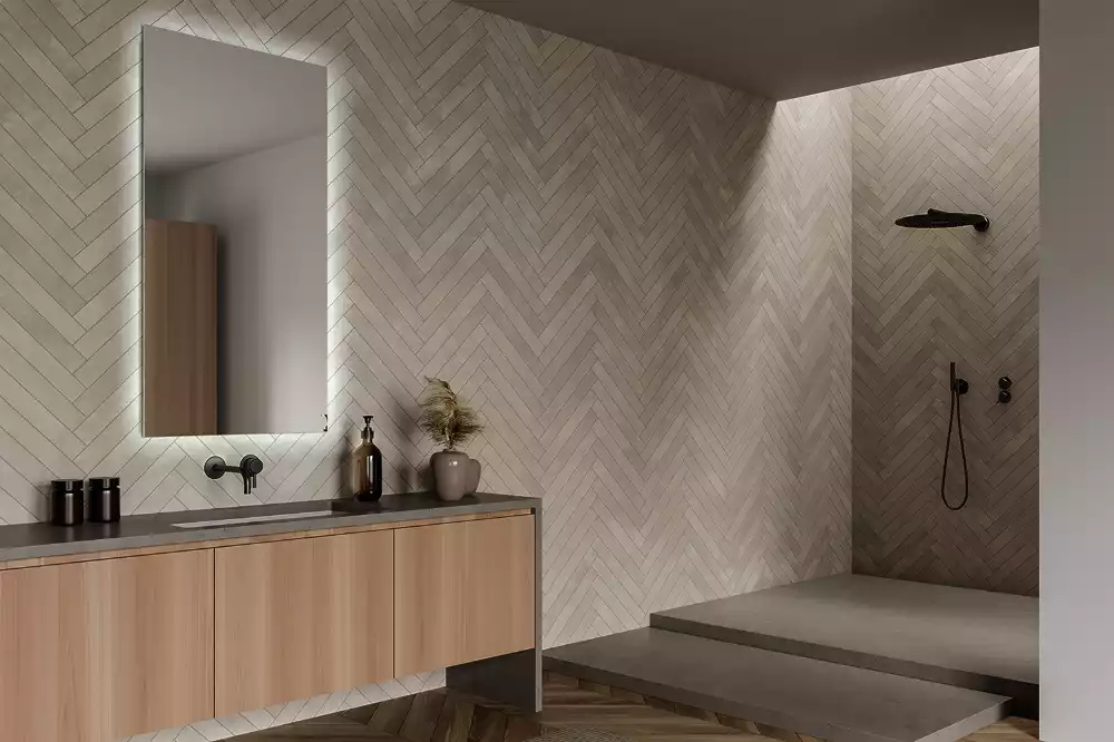 Espejo rectangular con retroiluminación LED