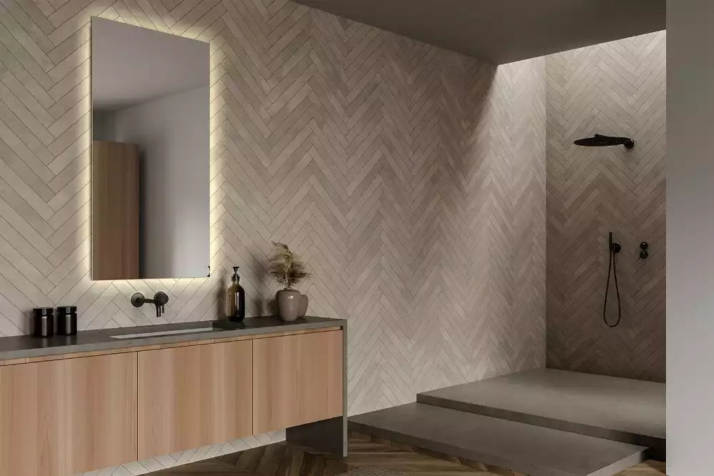 Espejo rectangular con retroiluminación LED