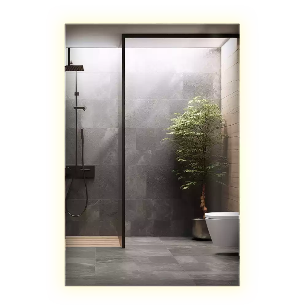 Espejo rectangular con retroiluminación LED