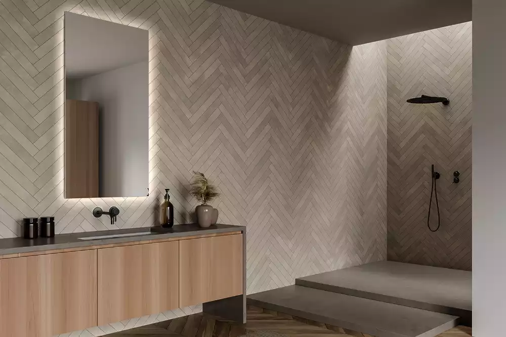 Espejo rectangular con retroiluminación LED