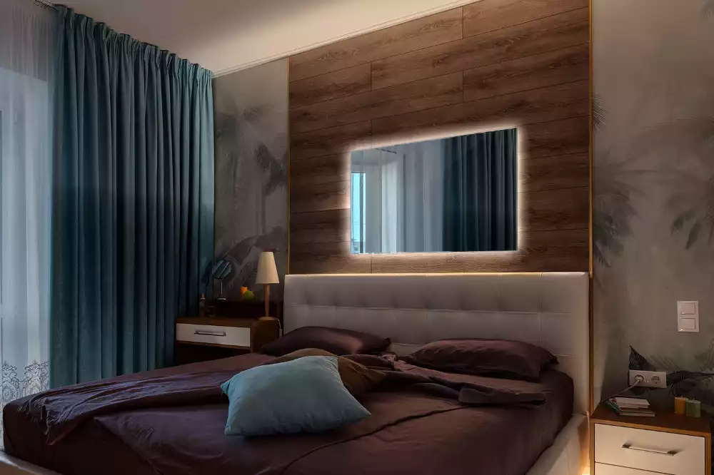 Espejo rectangular con retroiluminación LED