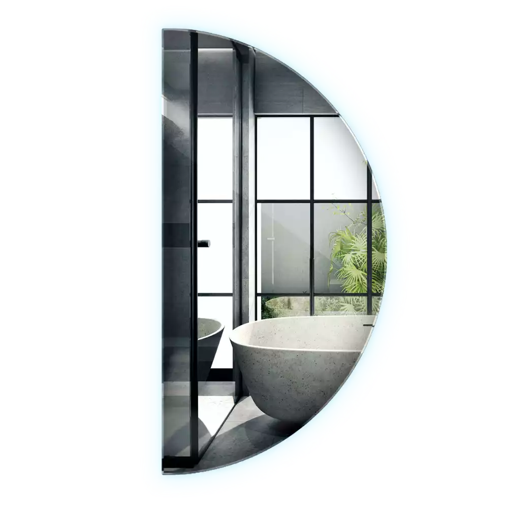 Espejo semicirculo accesorio con estilo