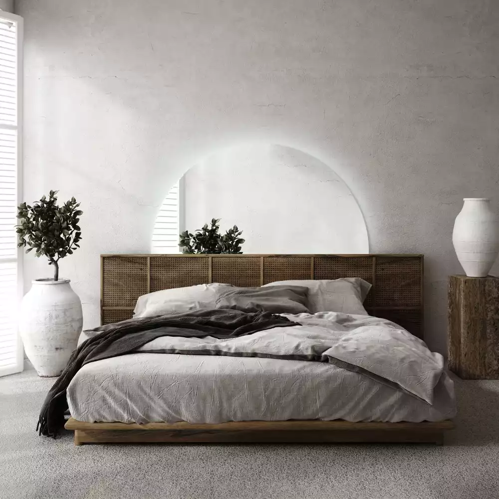 Espejo semicirculo accesorio con estilo