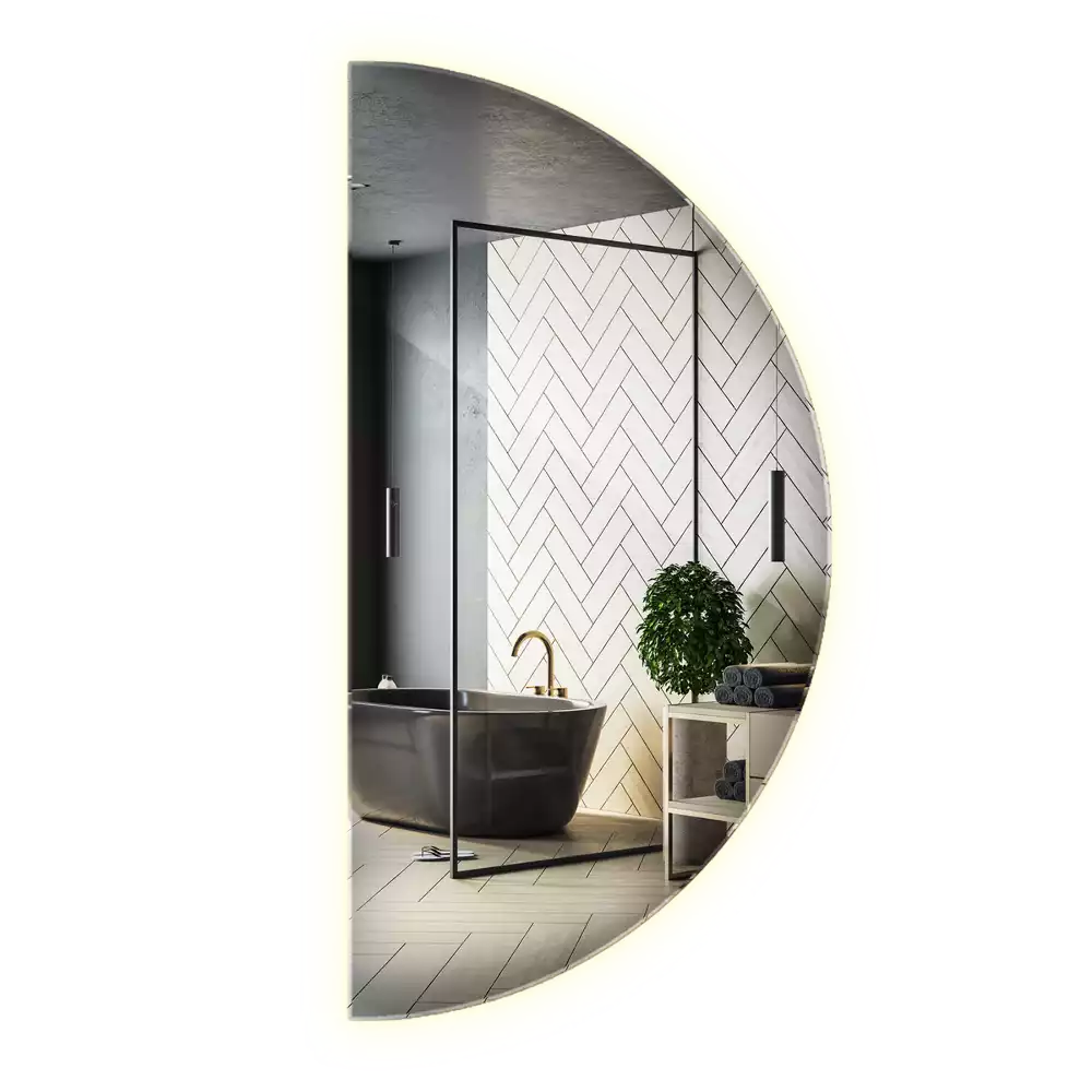 Espejo semicirculo accesorio con estilo