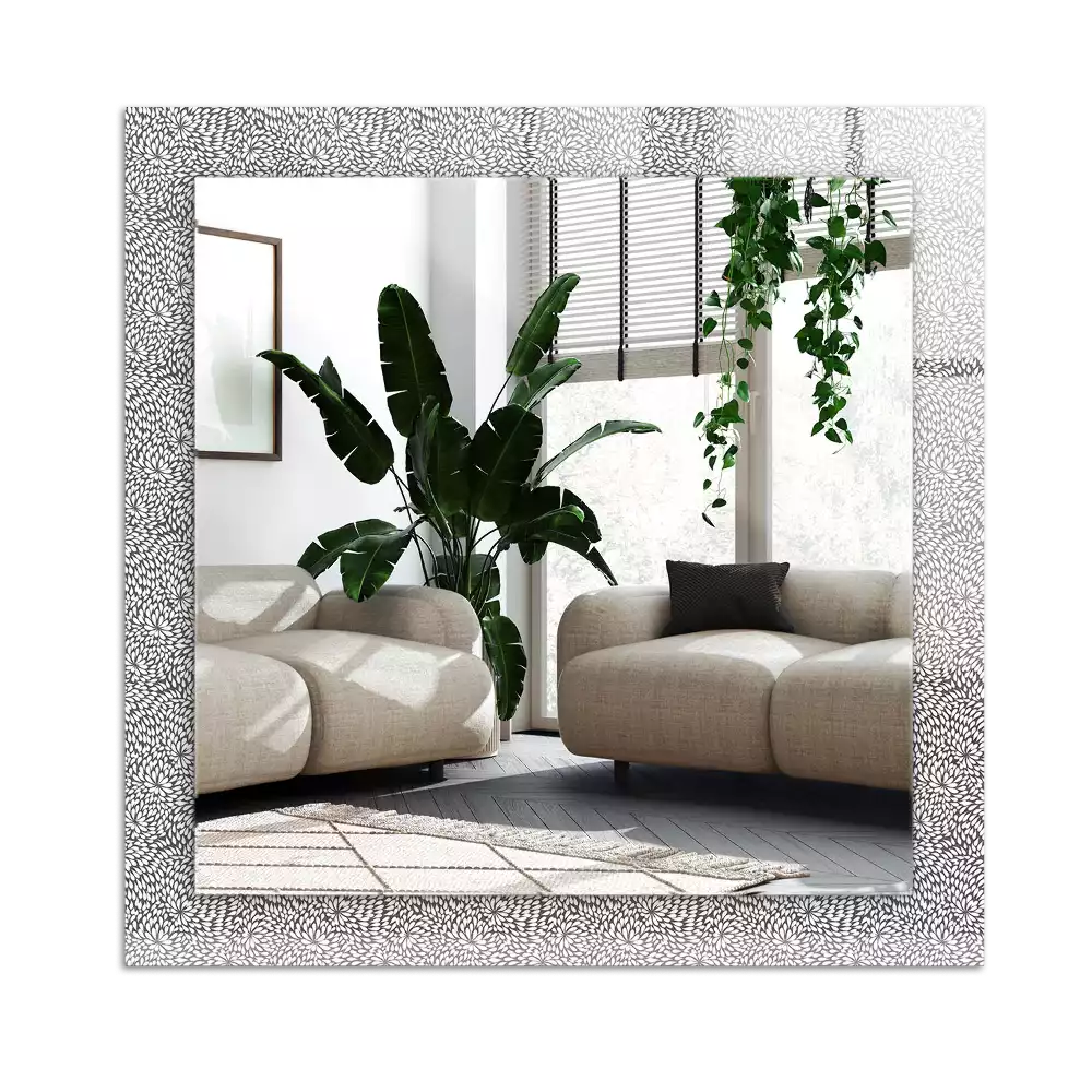 Espejo rectangular estampado patrón 3D