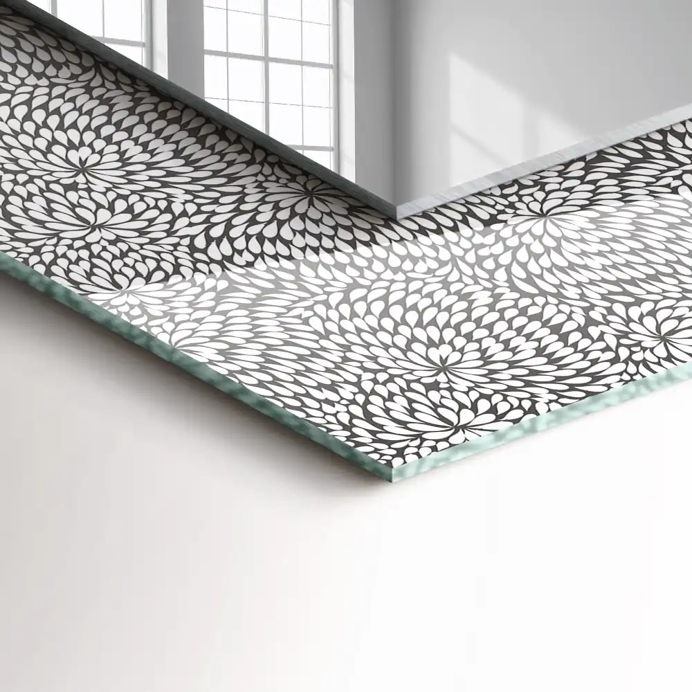 Espejo rectangular estampado patrón 3D