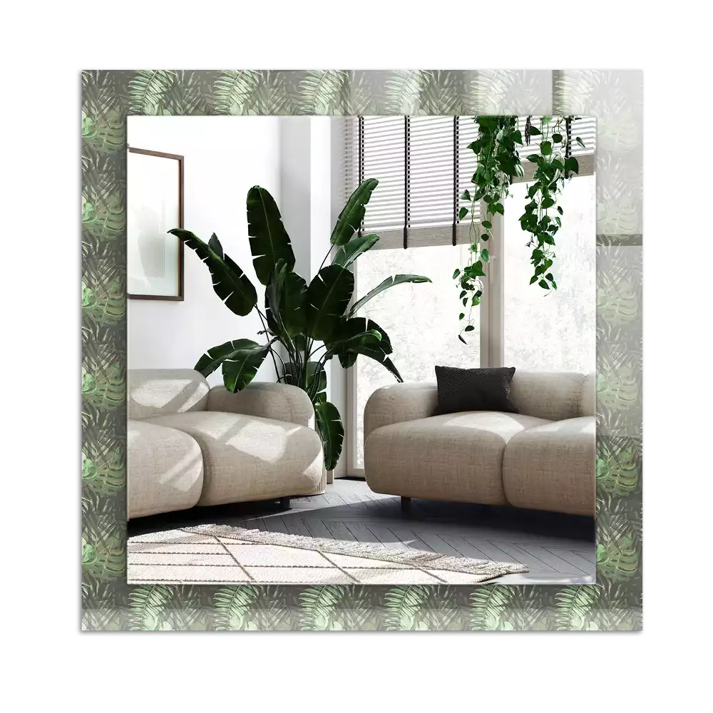 Espejo rectangular impreso Hojas de plantas tropicales