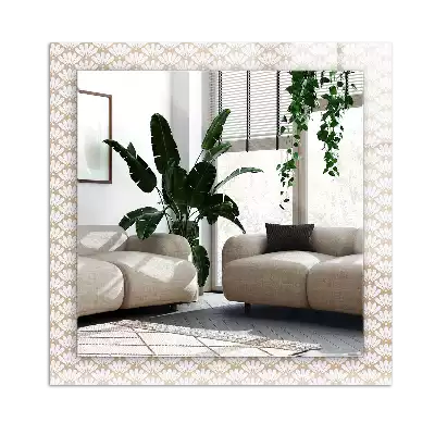 Espejo rectangular impreso Patrón geométrico de flores