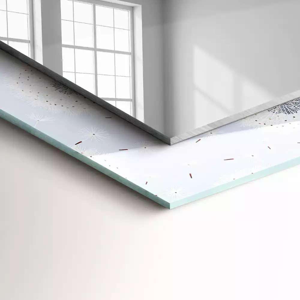 Espejo rectangular impreso flores de diente de león