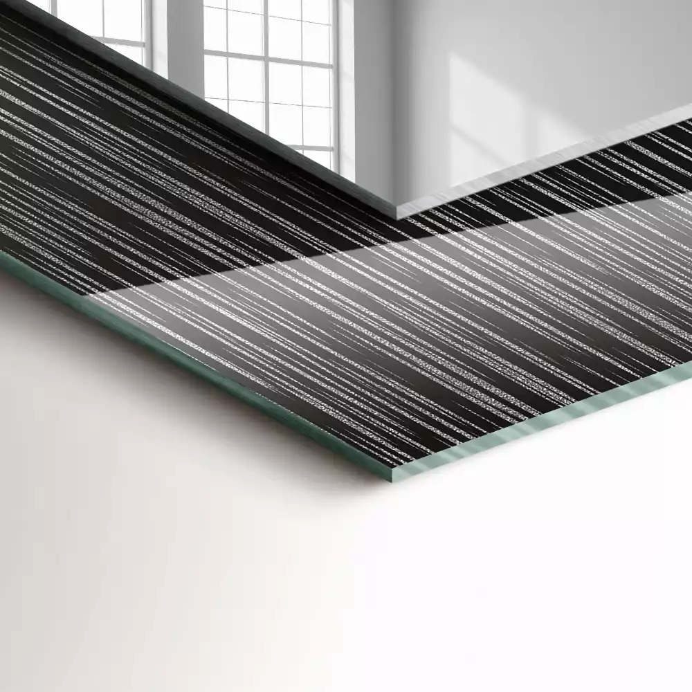 Espejo rectangular estampado Líneas modernas