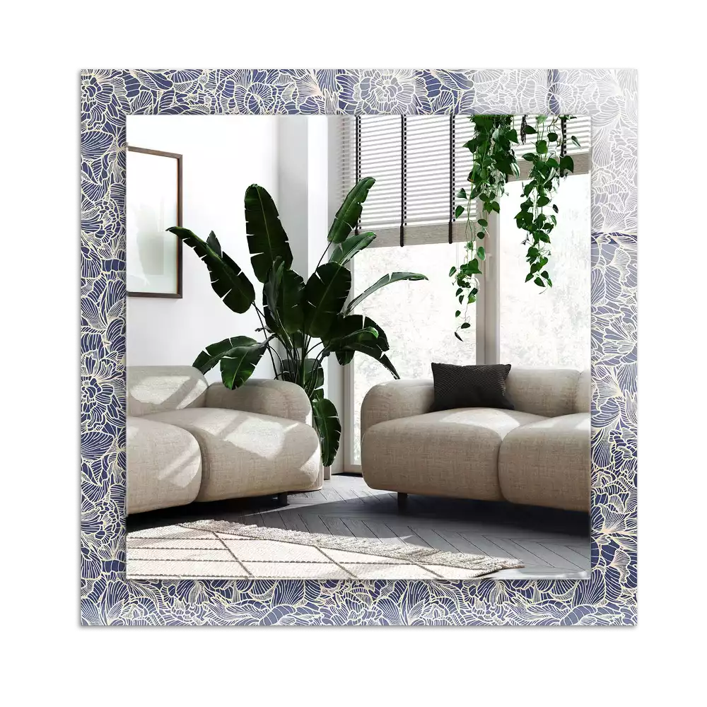 Espejo rectangular impreso Patrón de tela floral