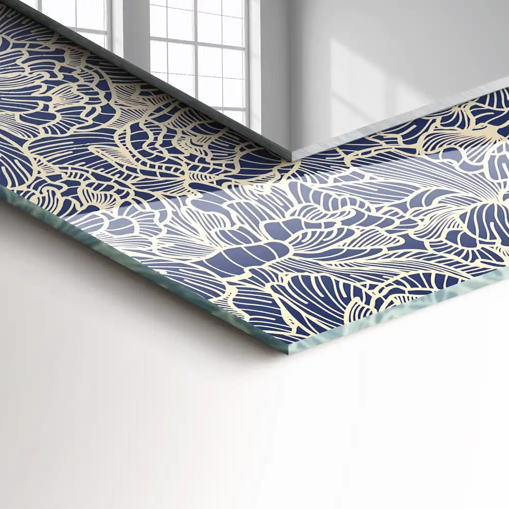 Espejo rectangular impreso Patrón de tela floral