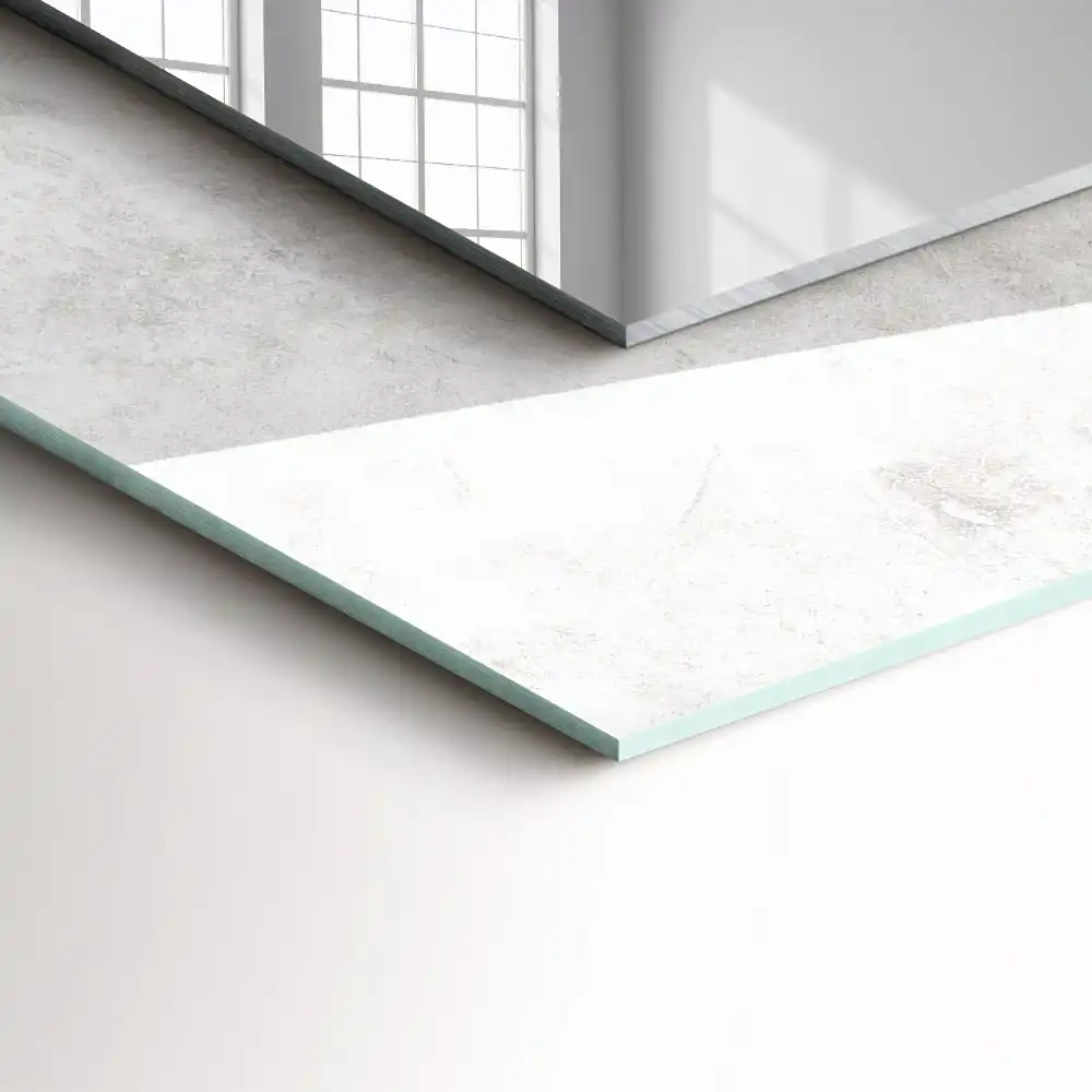 Espejo rectangular estampado Patrón de textura gris