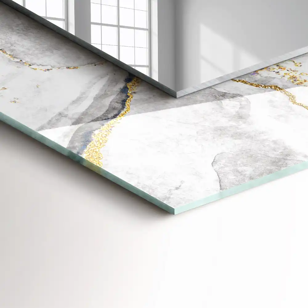 Espejo rectangular impreso mármol veteado
