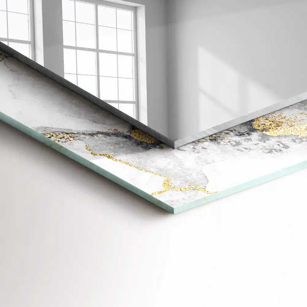 Espejo rectangular impreso Vetas de mármol abstractas