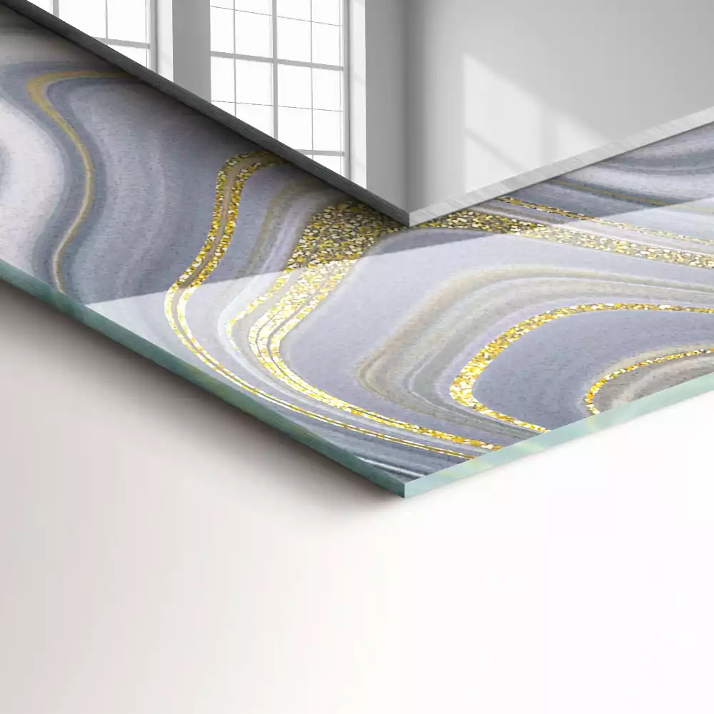 Espejo rectangular impreso Patrones abstractos de mármol