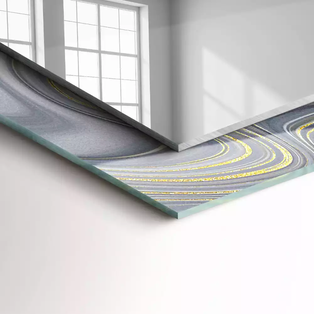 Espejo rectangular impreso Patrones abstractos de mármol