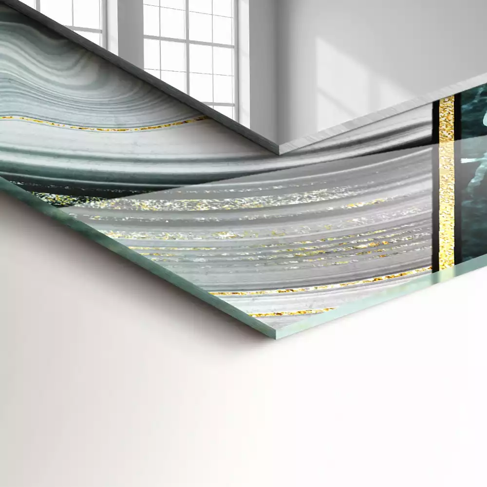 Espejo rectangular estampado Patrones geométricos abstractos