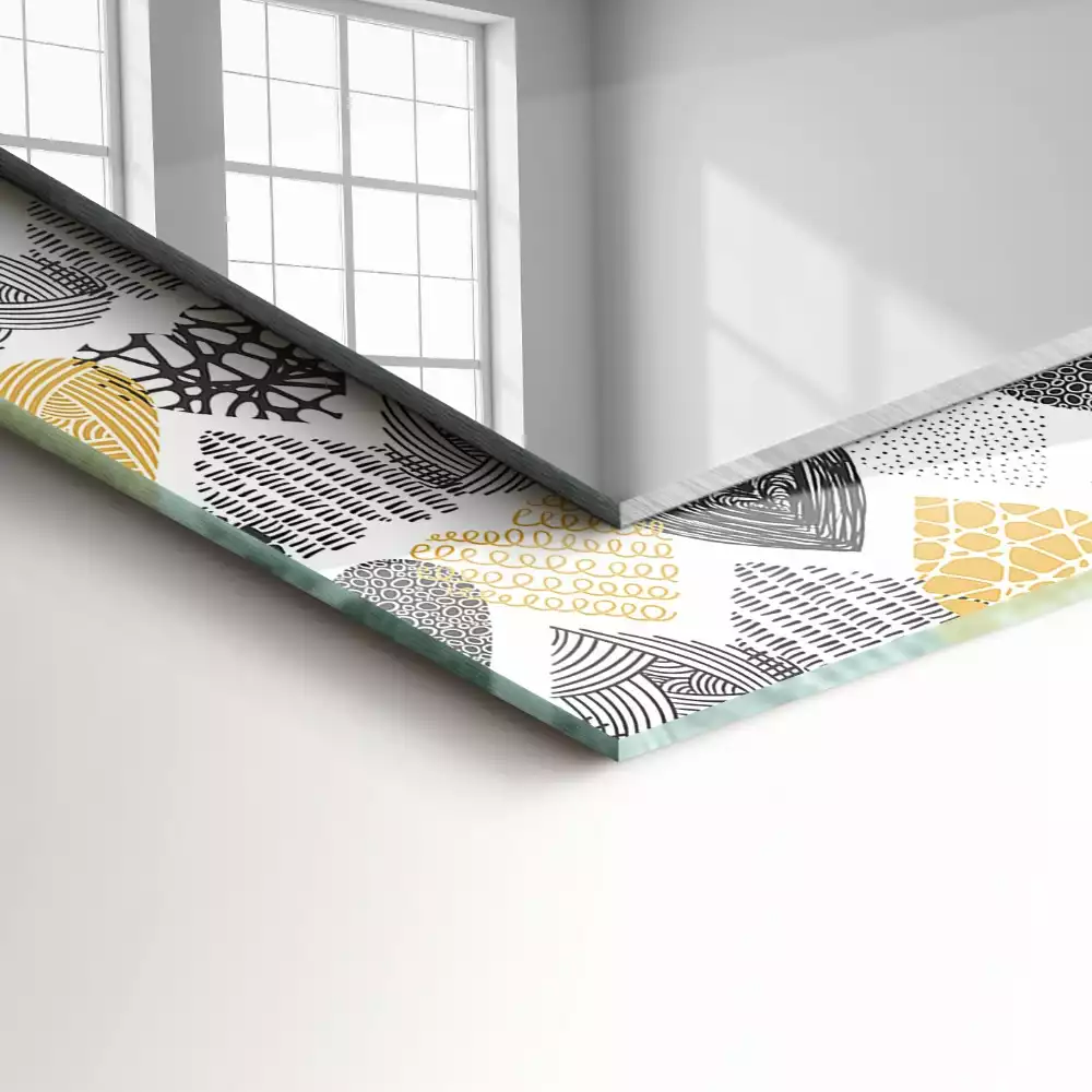 Espejo rectangular impreso Corazones de colores