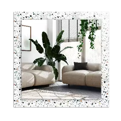 Espejo rectangular estampado Patrón de mosaico de terrazo