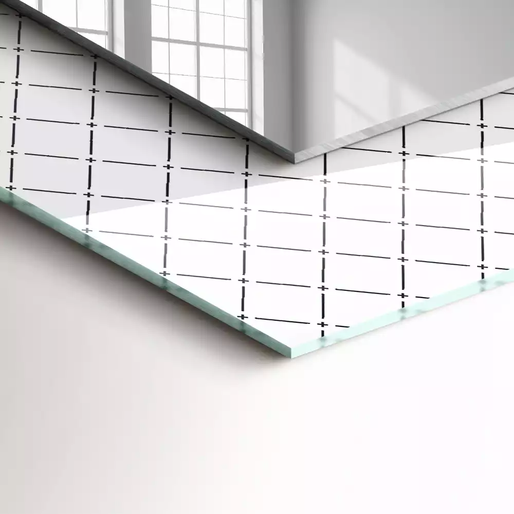Espejo rectangular impreso Líneas con patrón de cuadros