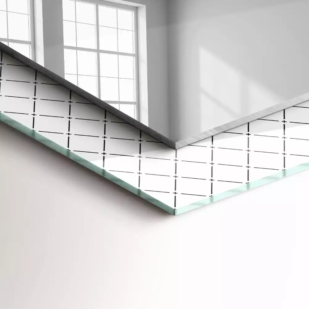 Espejo rectangular impreso Líneas con patrón de cuadros