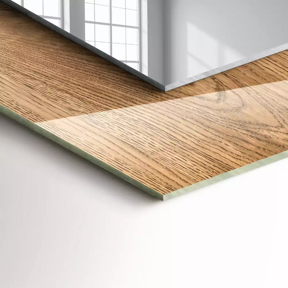 Espejo rectangular impreso Textura de madera