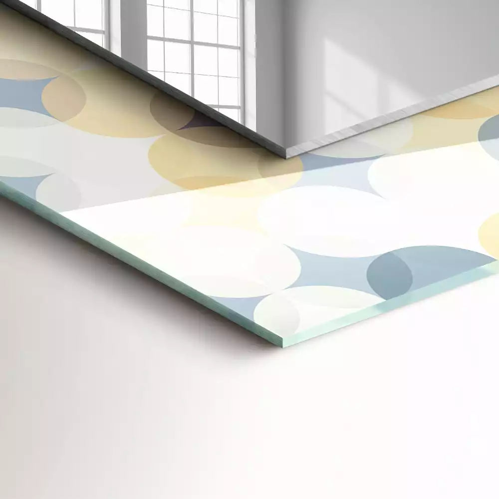 Espejo rectangular impreso Patrones redondos coloridos