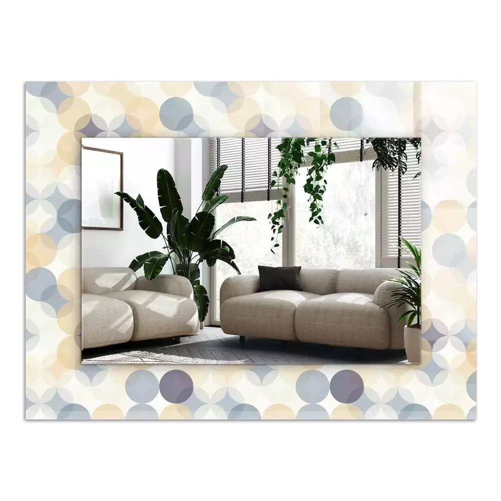 Espejo rectangular impreso Patrones redondos coloridos