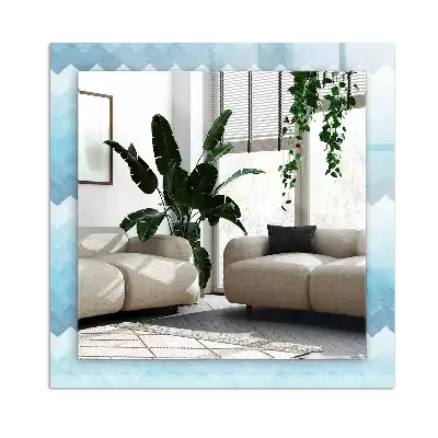 Espejo rectangular impreso Patrón de degradado en zigzag