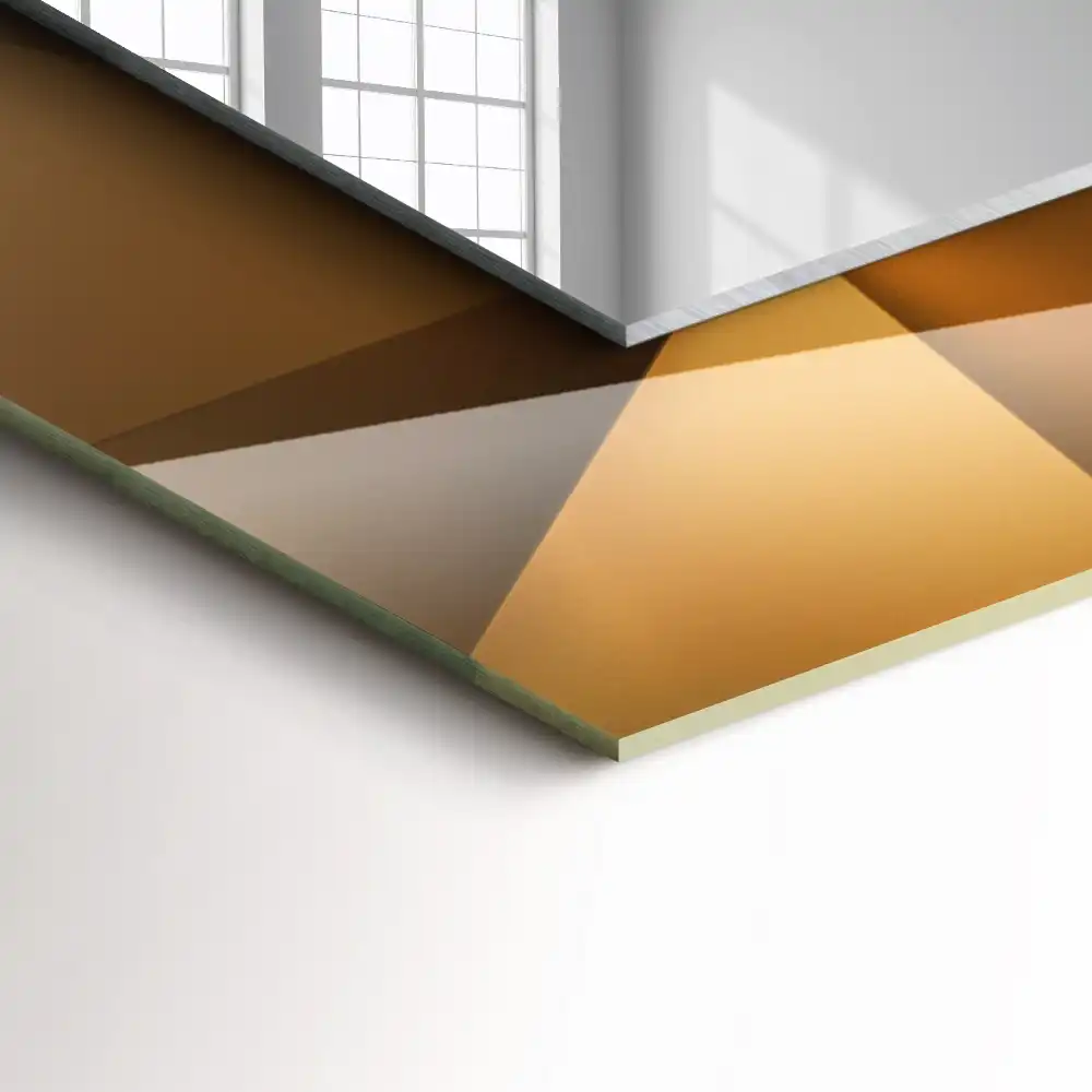 Espejo rectangular impreso formas geométricas