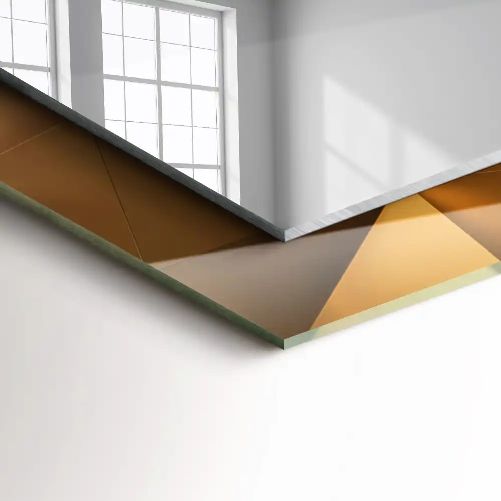 Espejo rectangular impreso formas geométricas