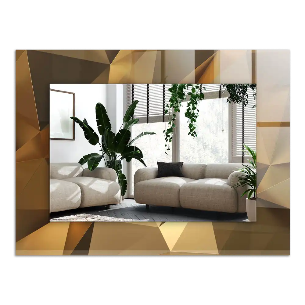 Espejo rectangular impreso formas geométricas