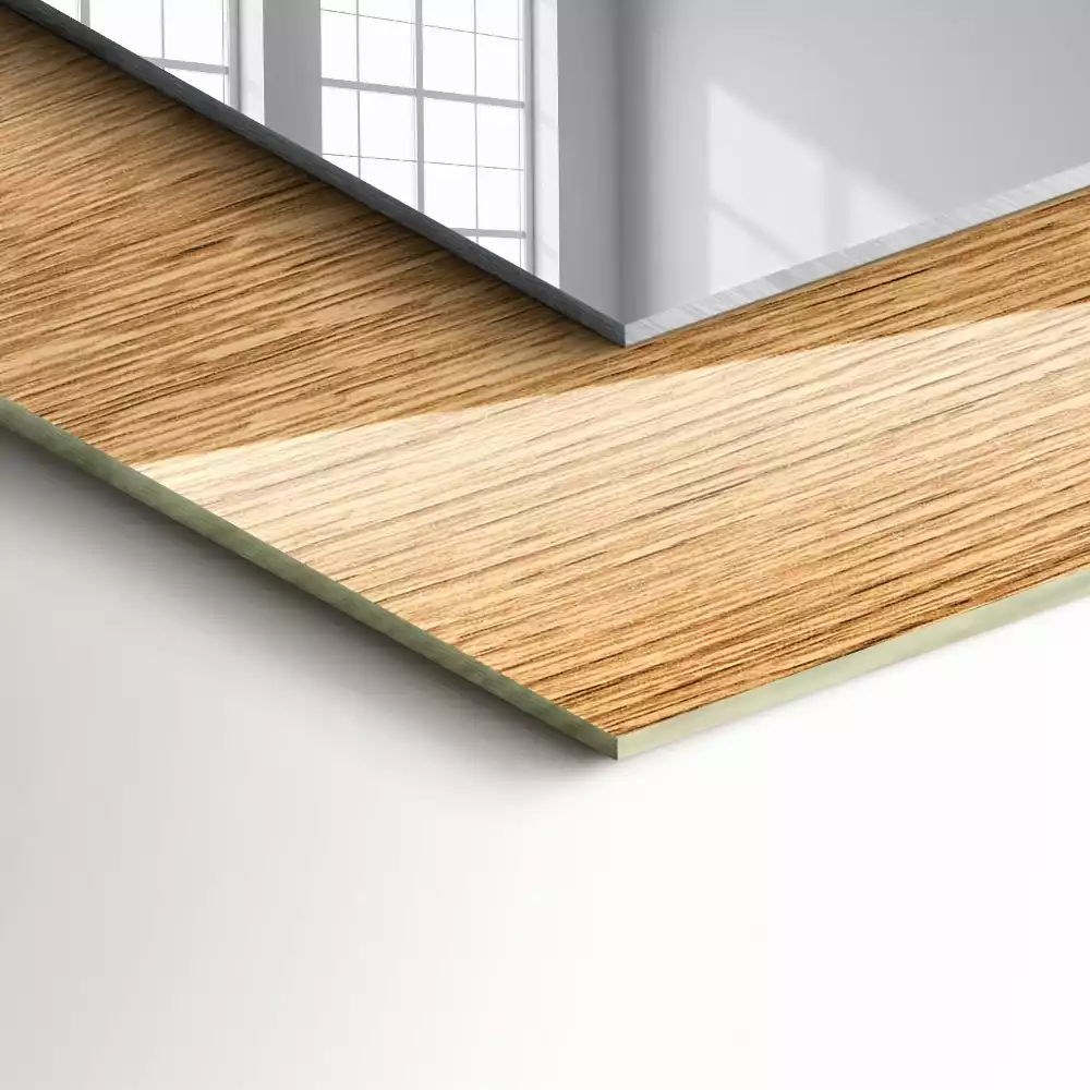 Espejo rectangular estampado Madera con estructura