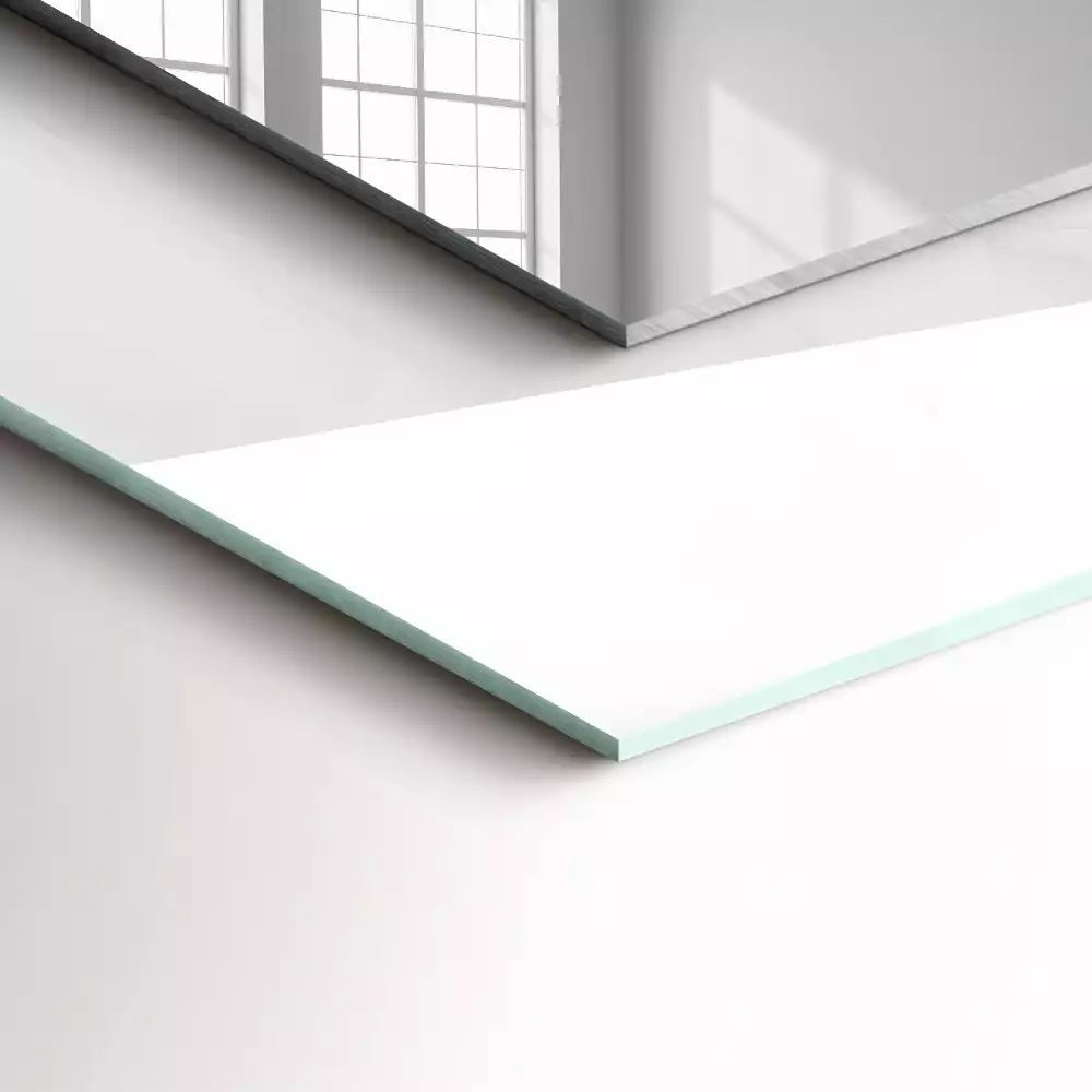 Espejo rectangular impreso Patrón de mármol blanco