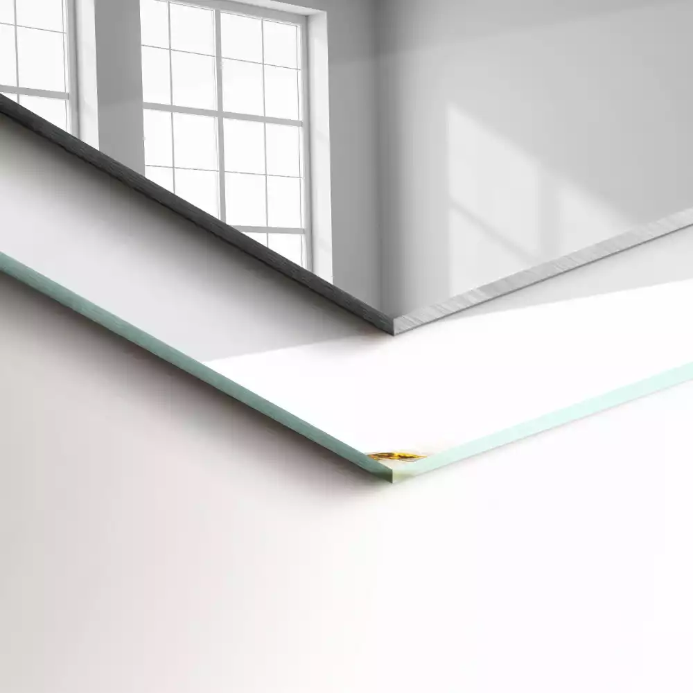 Espejo rectangular impreso Patrón de mármol blanco