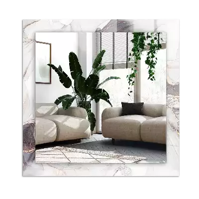 Espejo rectangular estampado Arte abstracto de mármol