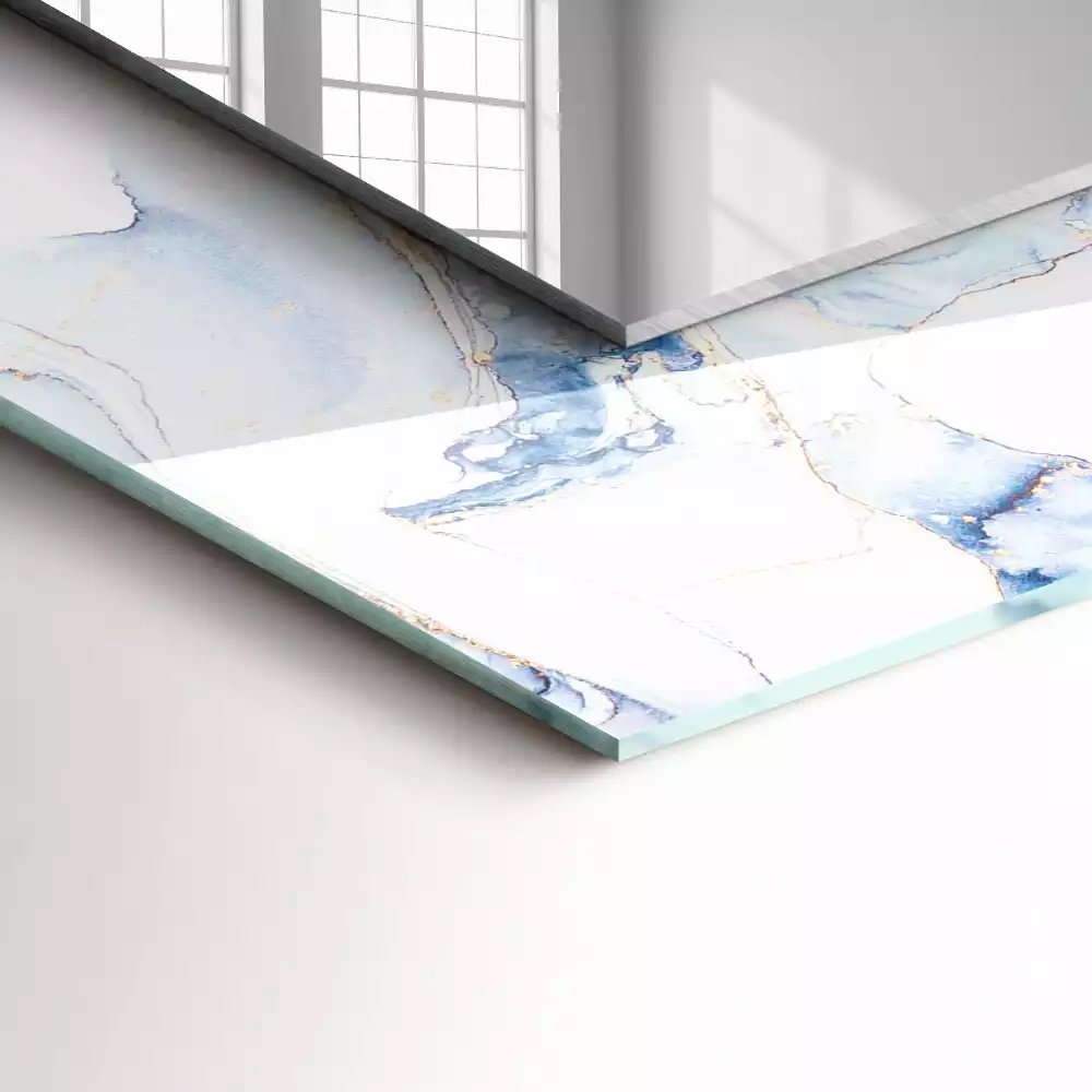Espejo rectangular impreso Arte abstracto de mármol