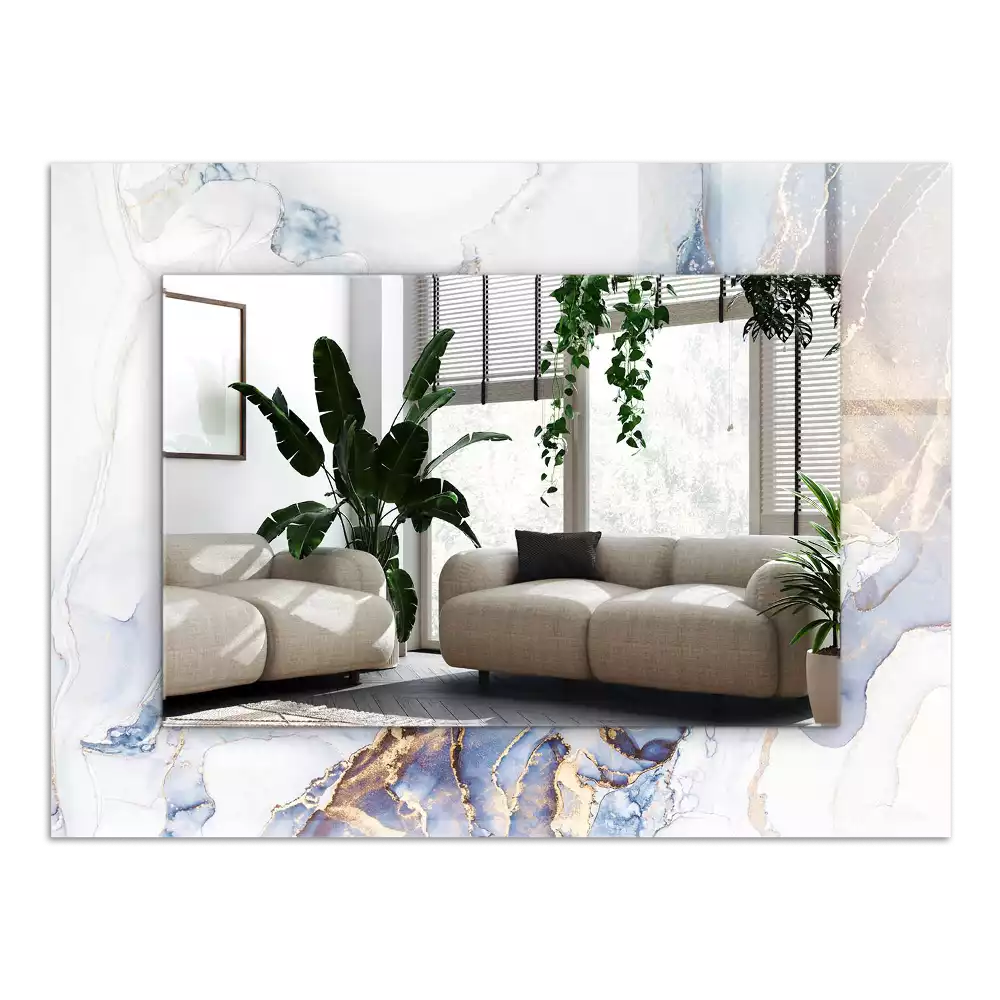 Espejo rectangular impreso Arte abstracto de mármol