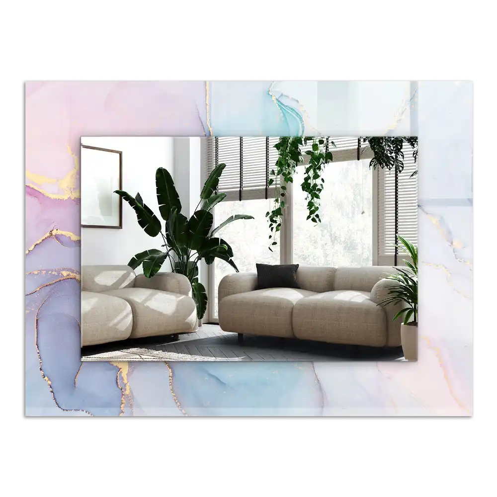 Espejo rectangular estampado Acuarela abstracta