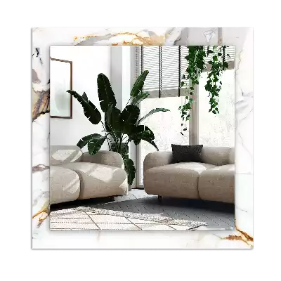 Espejo rectangular impreso mármol veteado