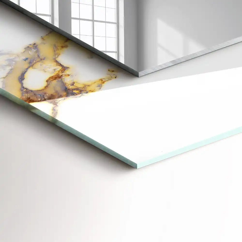 Espejo rectangular impreso mármol veteado