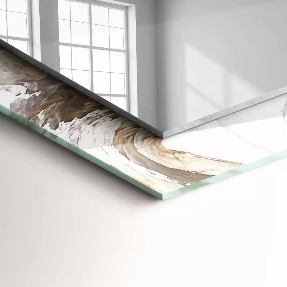 Espejo rectangular estampado Patrón de mármol abstracto
