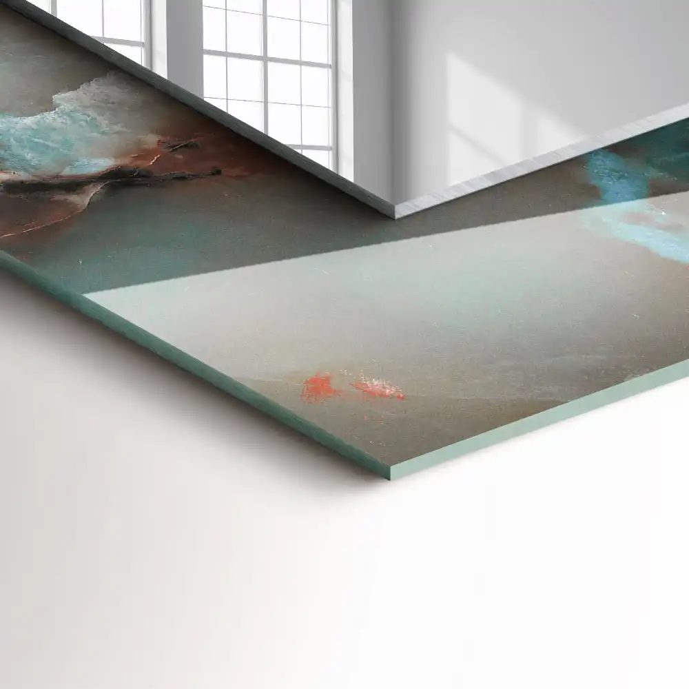 Espejo rectangular impreso Textura colorida abstracta